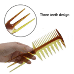Triple Barber Styling Comb Camel - Image 2